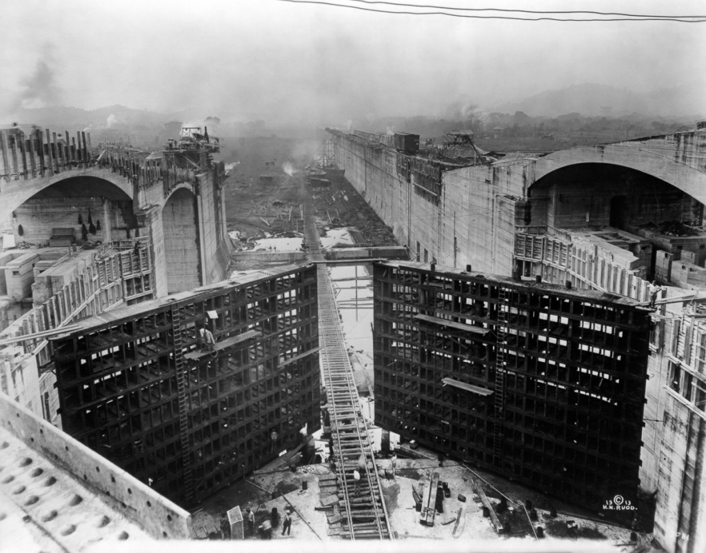 Construction of Panama Canal Locks
